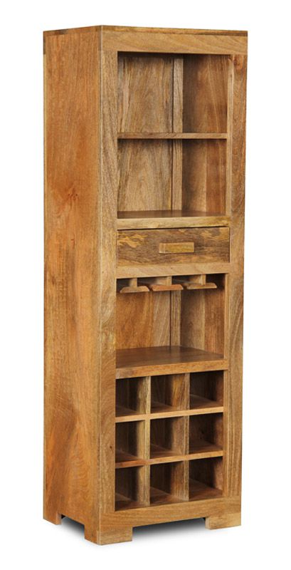 Light Mango Wood Wine Rack - In Stock