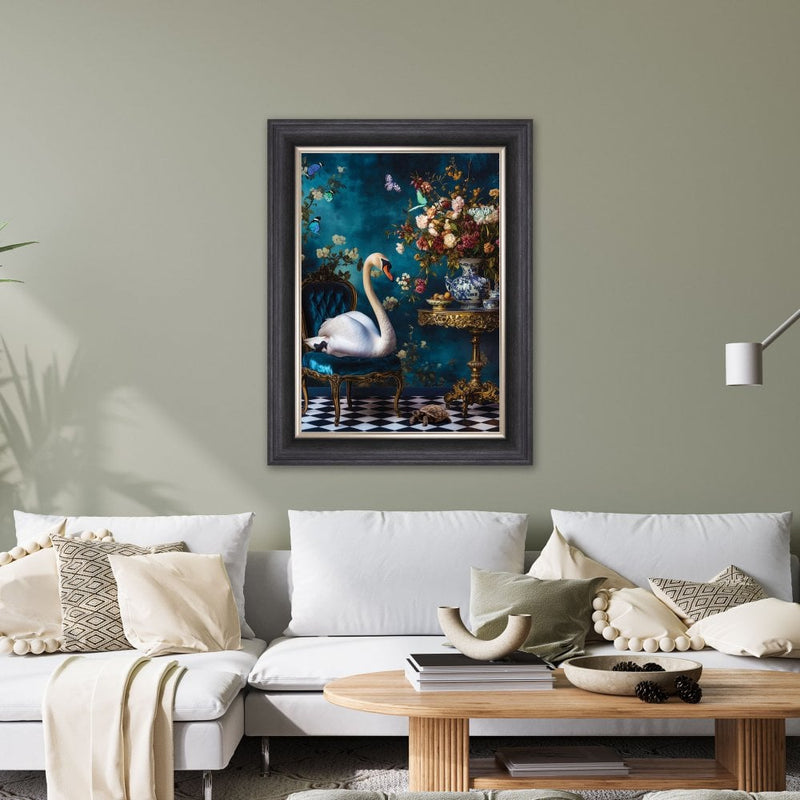 Curiosity Swan Framed Art - Last One Remaining