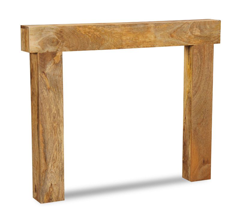 Light Mango Wood Fire Surround