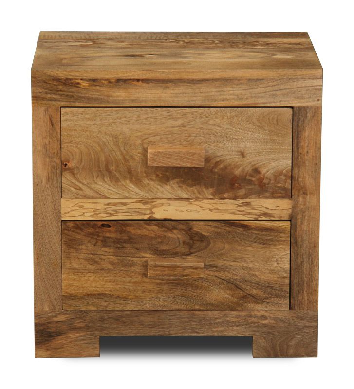 Light Mango Wood 2 Drawer Small Chest
