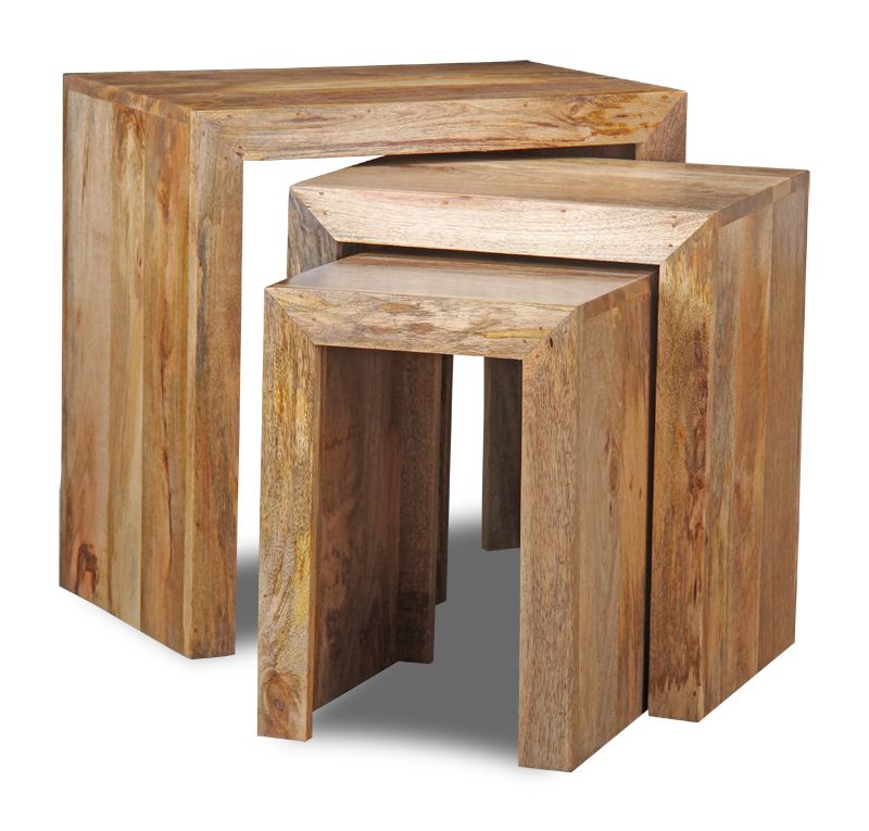 Light Mango Wood Chunky Nest