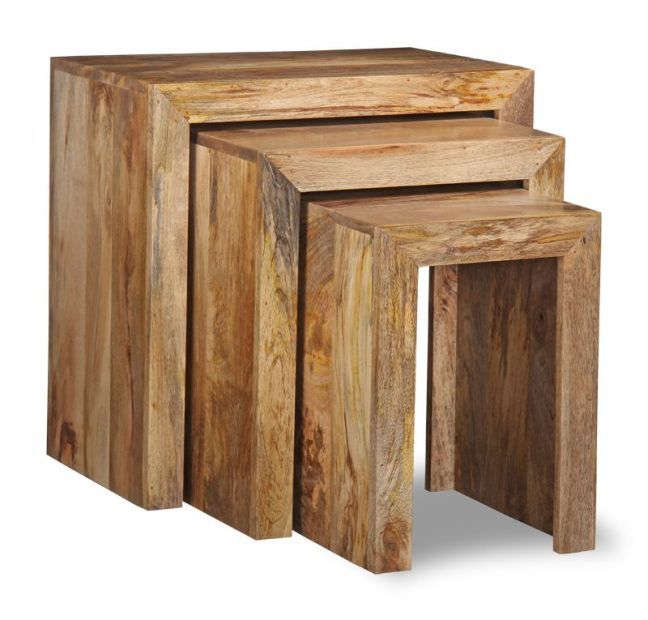 Light Mango Wood Chunky Nest
