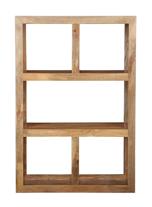 Light Mango Wood Open Bookcase