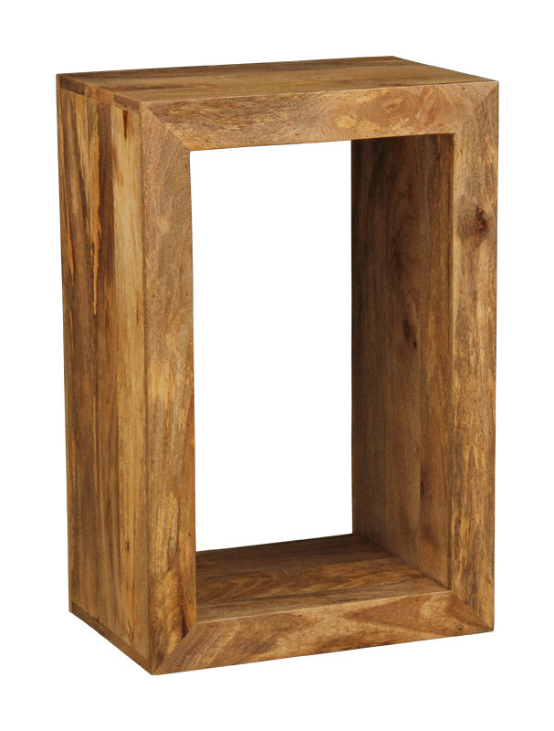 Light Mango Wood Rectangular Cube