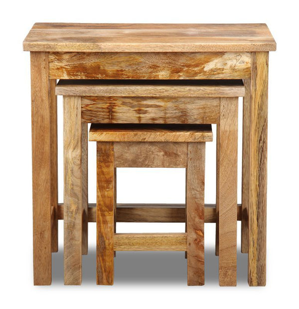 Light Mango Wood Nest of Tables