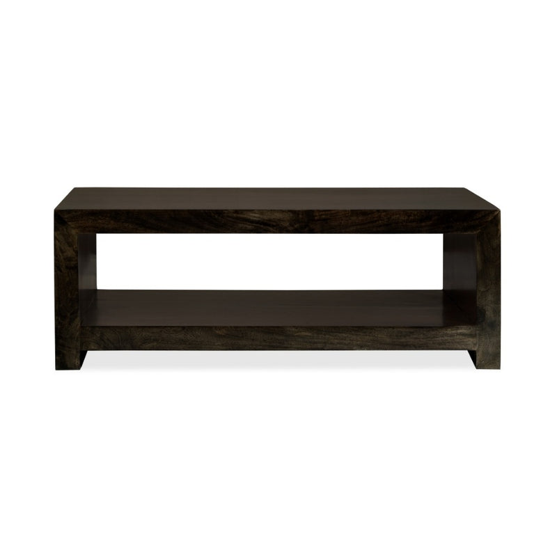 Mango Wood Walnut 110cm Open Coffee Table