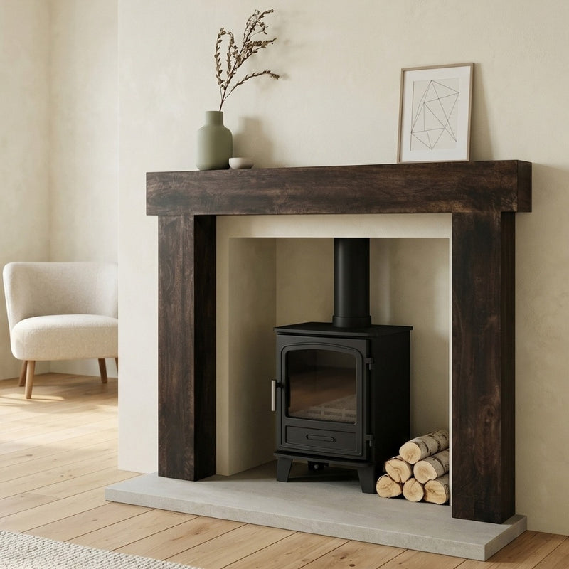 Mango Wood Walnut 131cm Fire Surround