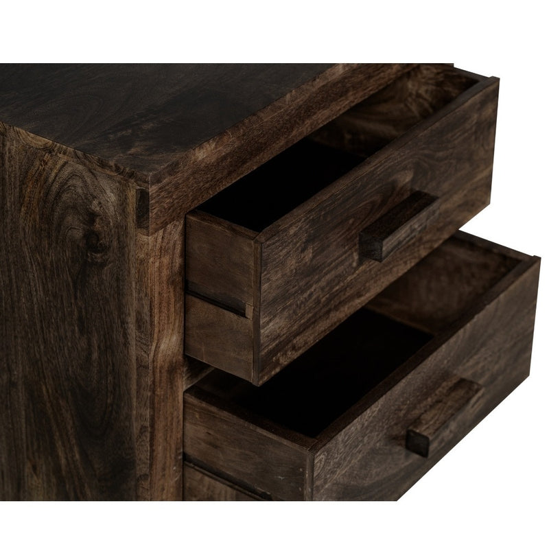 Mango Wood Walnut 52cm 2 Drawer Chest - Due 23rd September