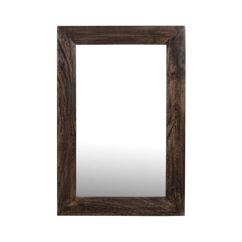 Mango Wood Walnut 60cm Medium Mirror - In Stock