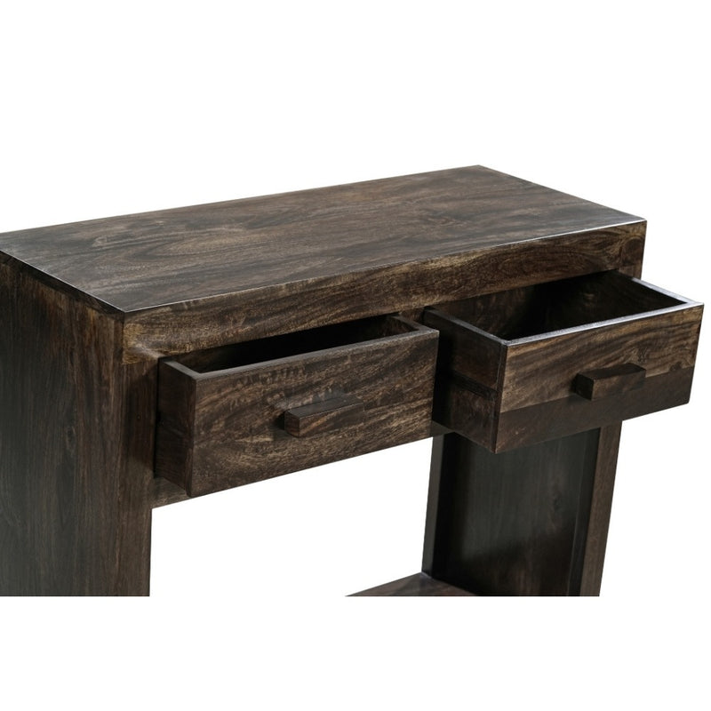 Mango Wood Walnut 90cm Console Table
