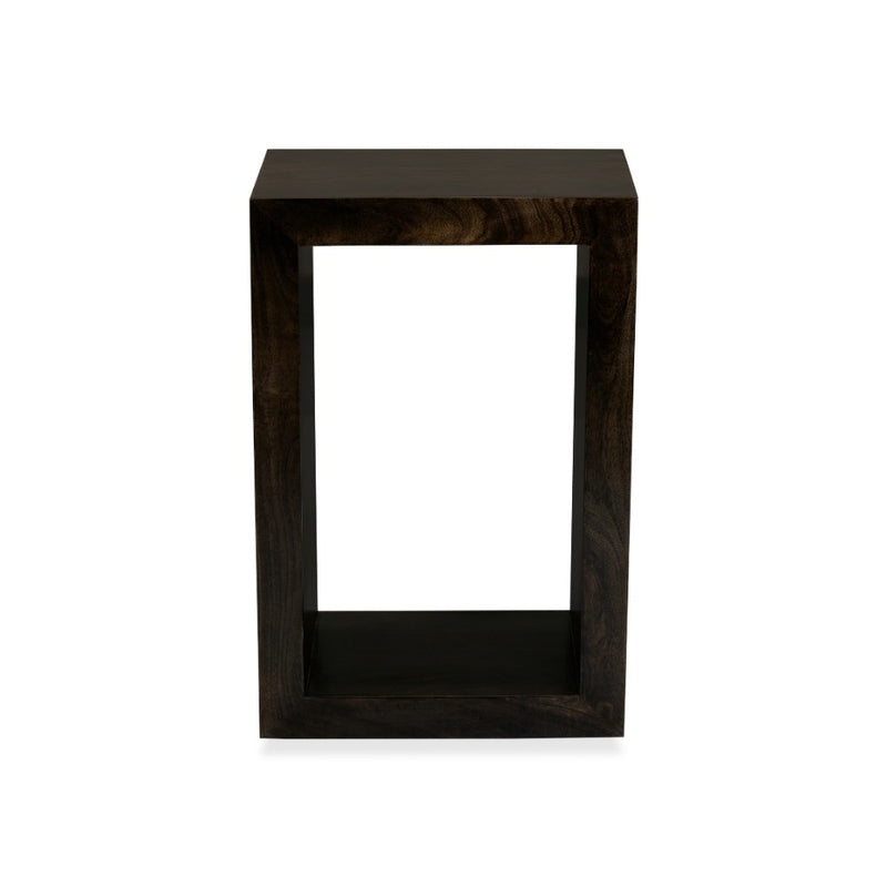 Mango Wood Walnut Rectangular Cube