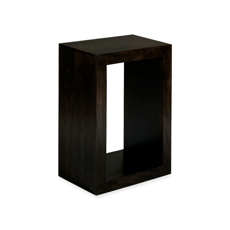 Mango Wood Walnut Rectangular Cube