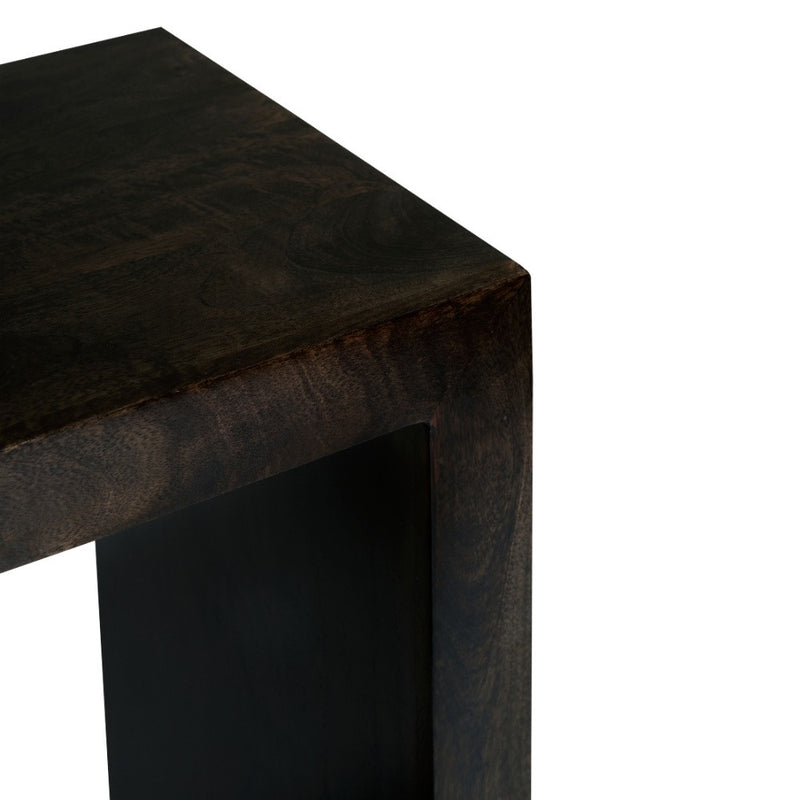 Mango Wood Walnut Rectangular Cube