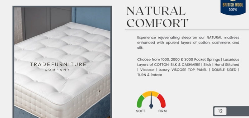 Natural Comfort Mattress (4 Sizes)