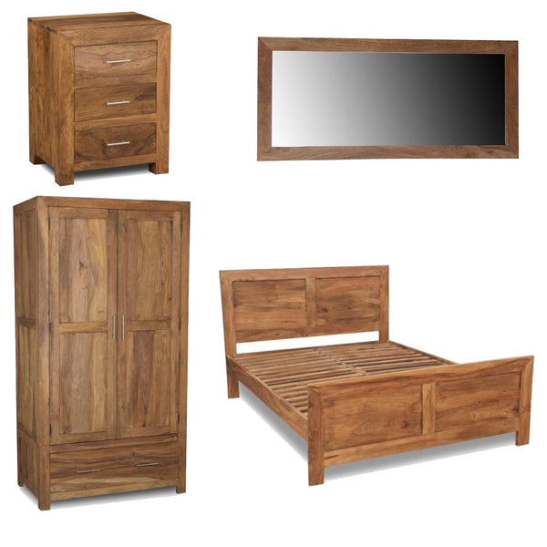 Cube Natural King Size Bedroom Set 6