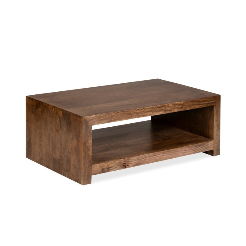 Oak Stain Dakota Mango Wood 110cm Open Coffee Table