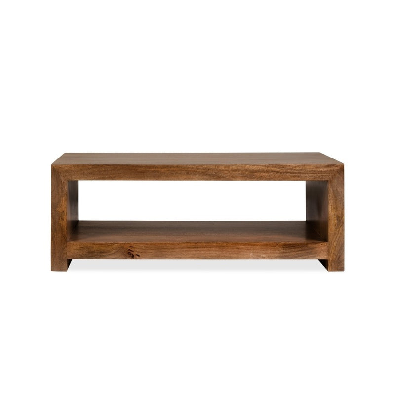 Oak Stain Dakota Mango Wood 110cm Open Coffee Table