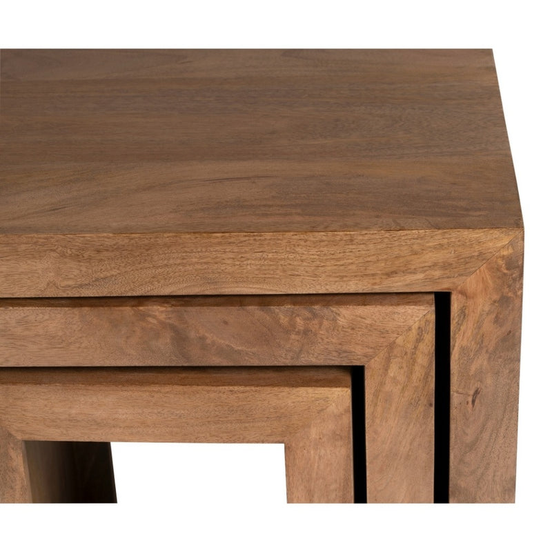 Oak Stain Dakota Mango Wood Chunky Nest