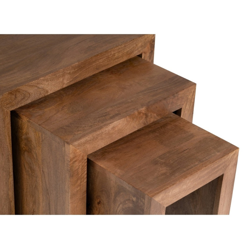 Oak Stain Dakota Mango Wood Chunky Nest