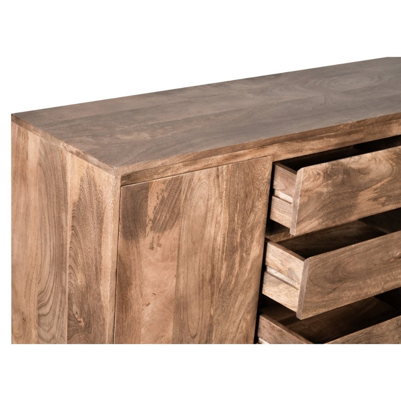 Oak Stain Scandi Mango 130cm Sideboard - In Stock