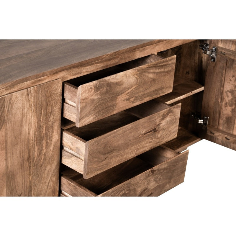 Oak Stain Scandi Mango 130cm Sideboard - In Stock