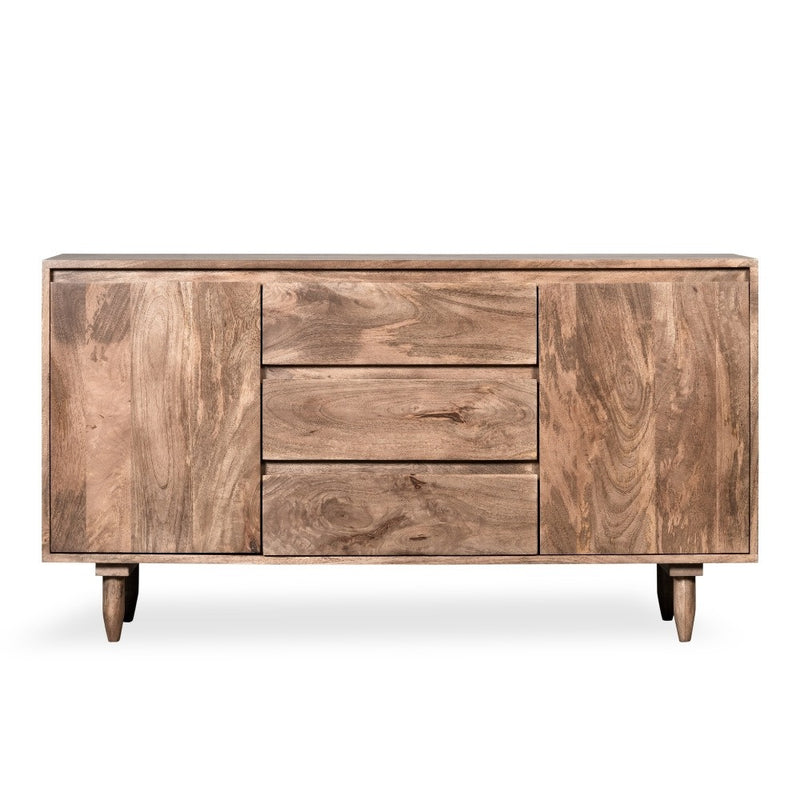 Oak Stain Scandi Mango 130cm Sideboard - In Stock
