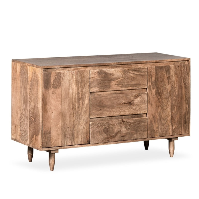 Oak Stain Scandi Mango 130cm Sideboard - In Stock