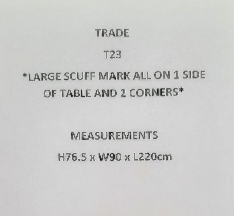 Dakota 220cm Dining Table (T23)