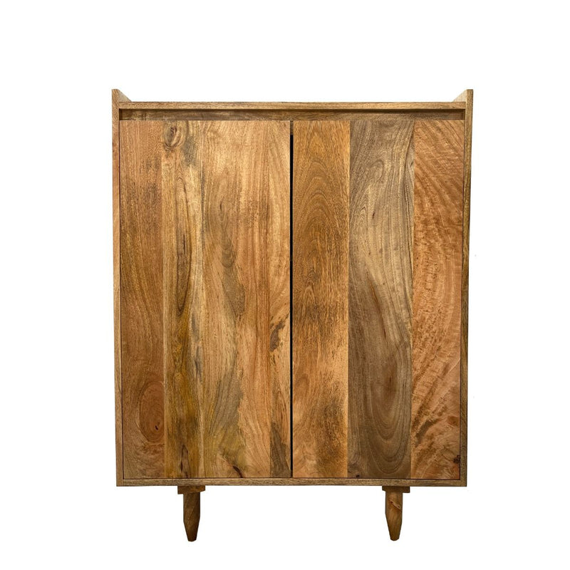 Scandi Mango Shoe Cupboard & Key Holder/Coat Rack
