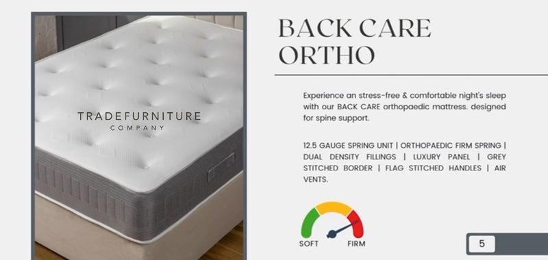 Back Care Orthopaedic Mattress (4 Sizes)