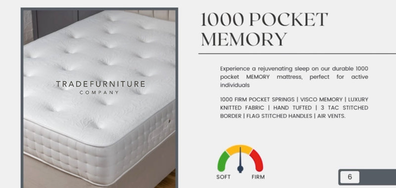 1000 Pocket Memory Mattress (4 Sizes)