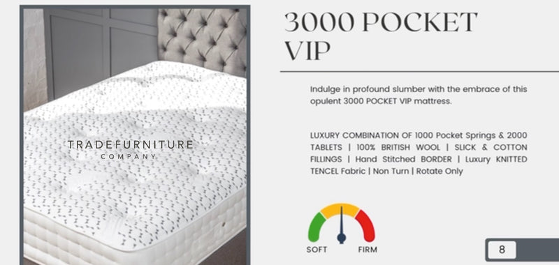 3000 Pocket VIP Mattress (4 Sizes)