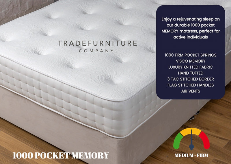 1000 Pocket Memory Mattress (4 Sizes)
