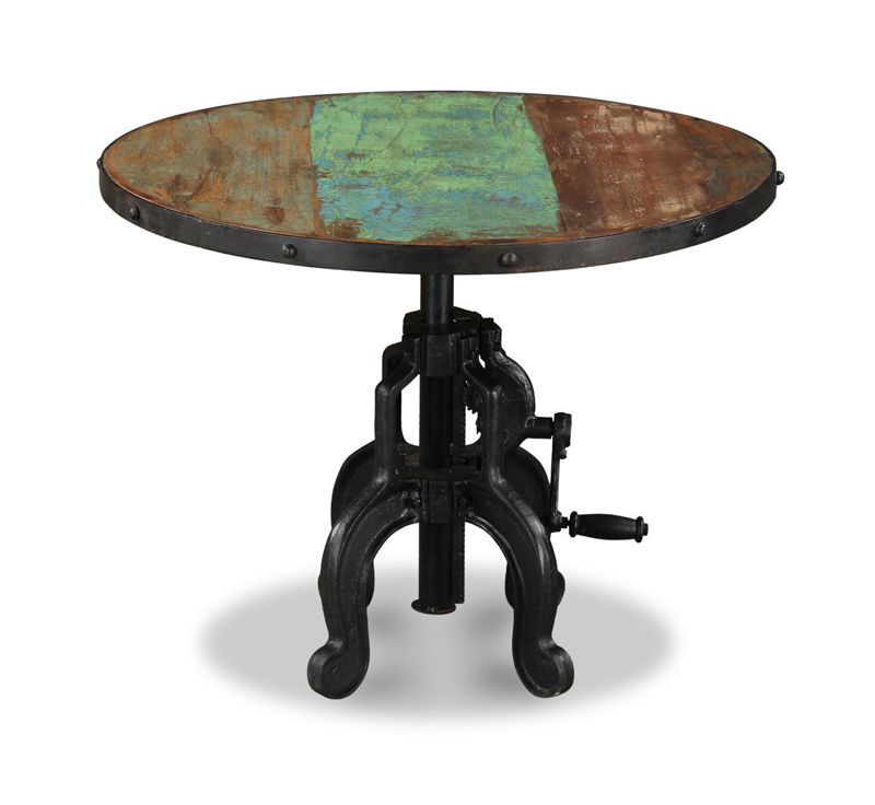 Reclaimed Indian Large Iron Crank Coffee Table