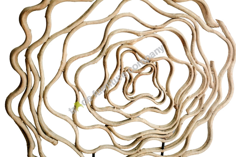 Reclaimed Teak Wrapped Vine Sculpture