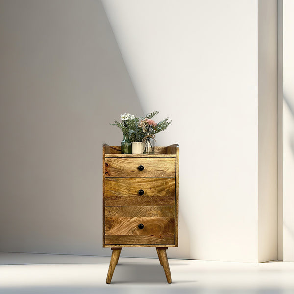 Light Retro Chic 40cm Storage Unit with Handles - In Stock