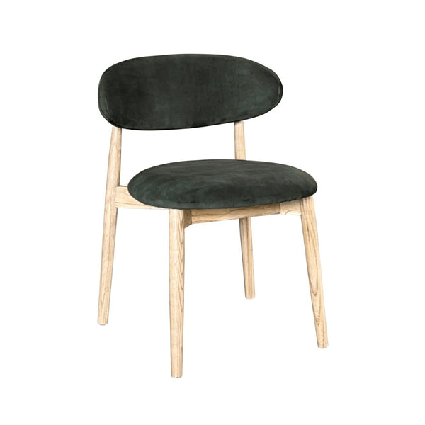 Scandi Green Velvet Dining Chair