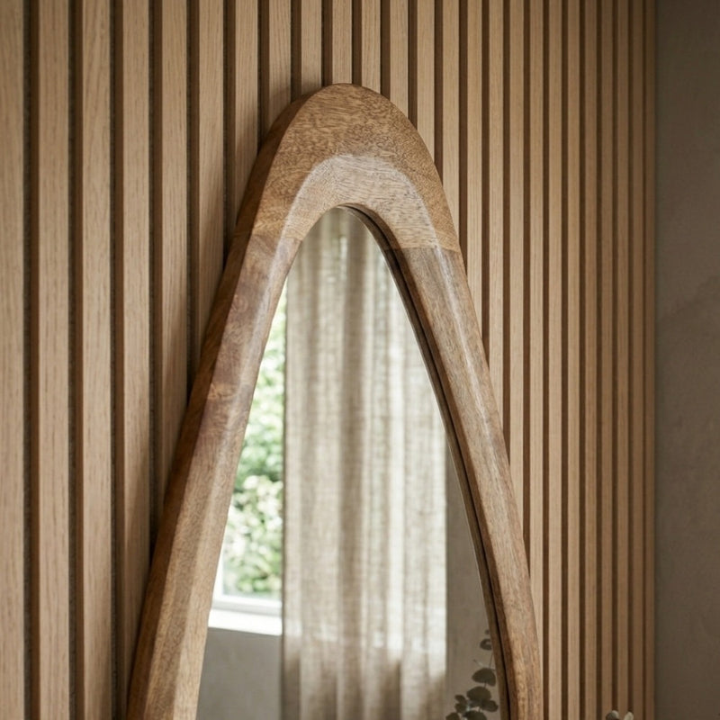 Scandi Mango 50cm Curved Mirror 