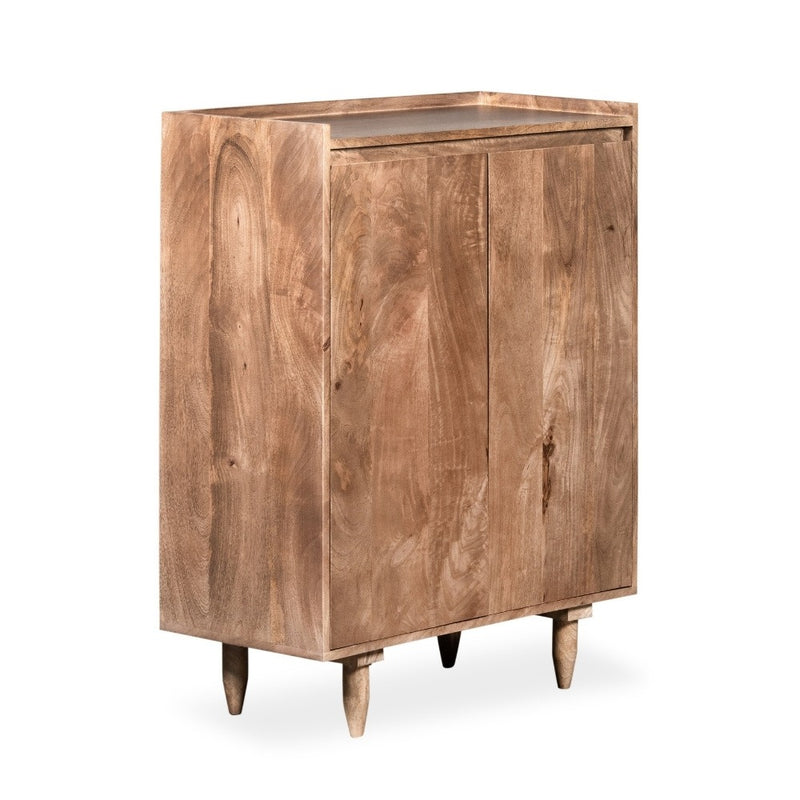 Oak Stain Scandi Mango 78cm Shoe Cupboard