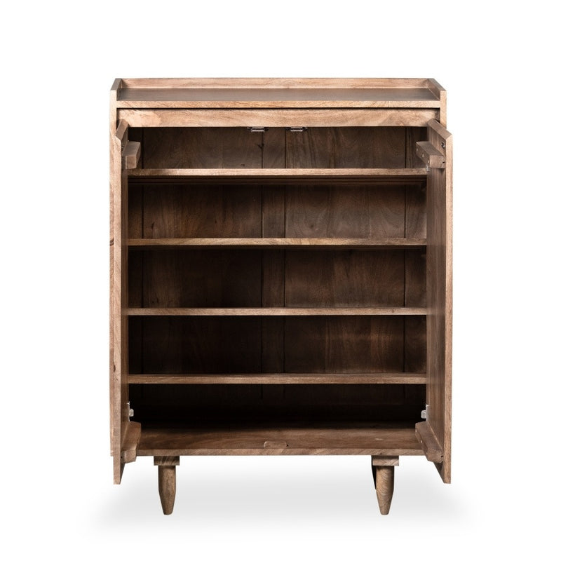 Oak Stain Scandi Mango 78cm Shoe Cupboard