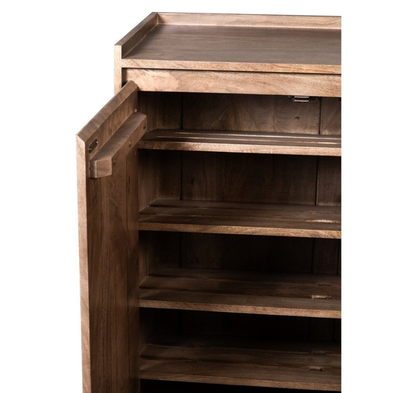 Oak Stain Scandi Mango 78cm Shoe Cupboard