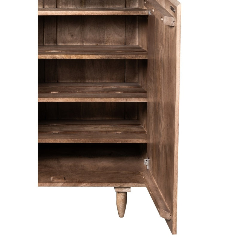 Oak Stain Scandi Mango 78cm Shoe Cupboard