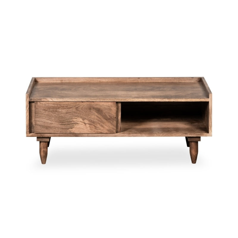 Oak Stain Scandi Mango 90cm Sliding TV Unit - In Stock