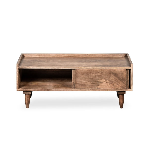 Oak Stain Scandi Mango 90cm Sliding TV Unit - In Stock