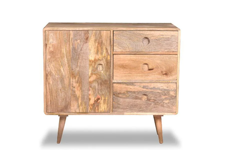 Light Vintage Mango 85cm Sideboard - In Stock