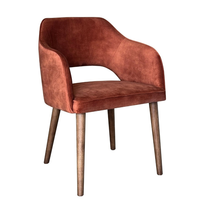 Skye Velvet Orange Rust Dining Chair