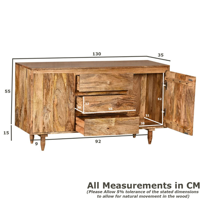 SM14 - Scandi Mango 130CM Sideboard