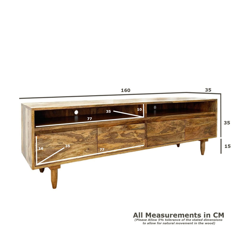 Scandi Mango 160cm TV Unit - In Stock