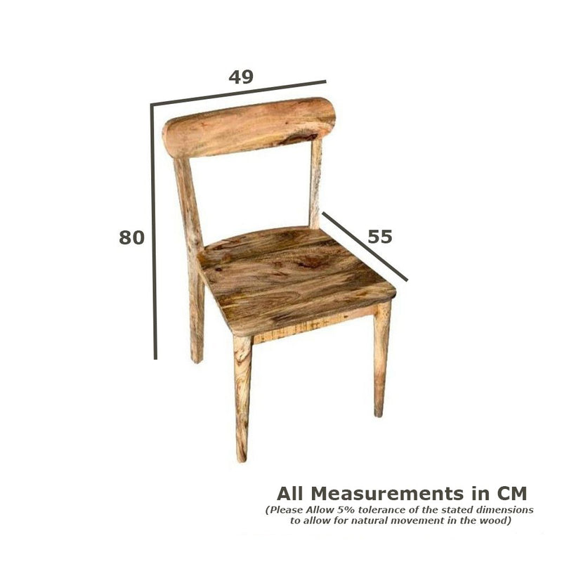 Scandi Mango Dining Chair - In Stock