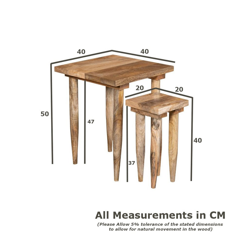 Scandi Mango Nest Of Tables - Due 30th November